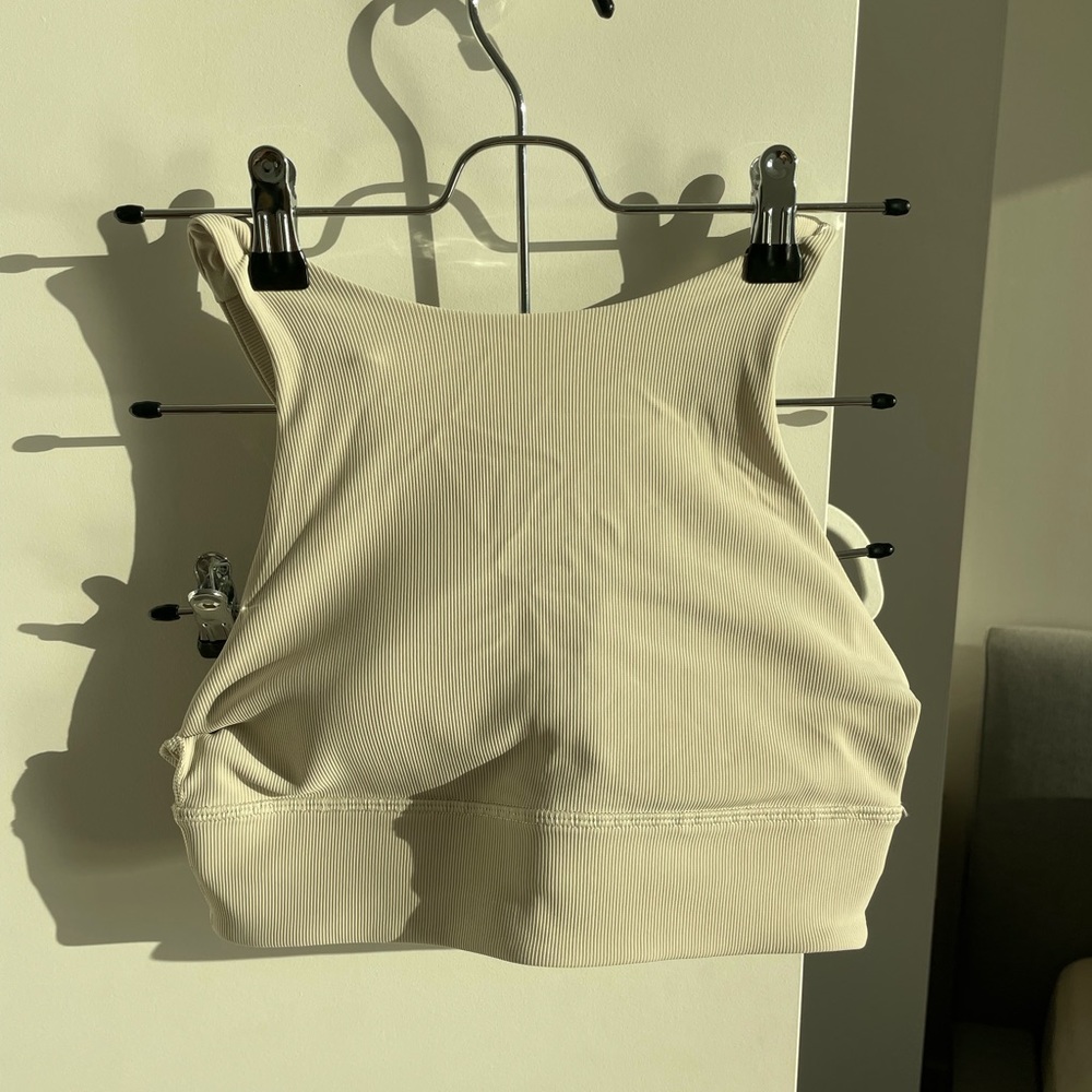 Lululemon high neck longline sports bra - ivory